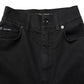 Black Cotton High Waist Skinny Denim Jeans
