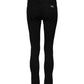 Black Cotton Skinny Mid Waist Denim Jeans