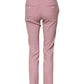 Pink Wool High Waist Tapered Pants