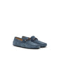 Blue Suede Leather Moccassin