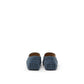 Blue Suede Leather Moccassin