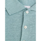 Blue Linen Polo Shirt