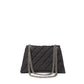 Black Fabric And Leather Shoulder Bag