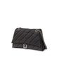 Black Fabric And Leather Shoulder Bag