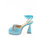 Blue Leather Platform