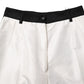 White High Waist Straight Dress Trouser Pants