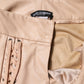 Beige Lace Details Mid Waist Skinny Pants