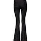 Black Cotton Mid Waist Bootcut Denim Jeans