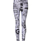 White Graphic HighWaist Skinny Leggings Pants