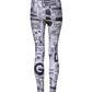 White Graphic HighWaist Skinny Leggings Pants