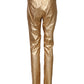 Metallic Gold High Waist Skinny Trouser Pants
