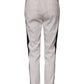 White Wool Mid Waist Tapered Trouser Pants