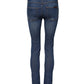 Blue Cotton Mid Waist Skinny Denim Jeans
