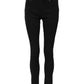 Black Cotton Logo Skinny MidWaist Denim Jeans