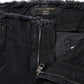 Black Cotton Tattered Skinny Denim Jeans
