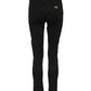 Black Cotton Logo Skinny Mid Waist Denim Jeans