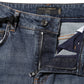 Blue Cotton Boyfriend Tattered Denim Jeans