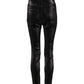 Black Cotton Stretch Lurex Thread Skinny Pants