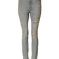 Light Blue High Waist Skinny Denim Jeans