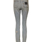 Light Blue High Waist Skinny Denim Jeans