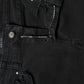 Black Cotton Mid Waist Skinny Denim Jeans