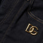 Blue Cotton High Waist Skinny Denim Jeans