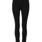 Black Cotton Skinny Mid Waist Denim Jeans
