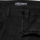 Black Cotton Skinny Mid Waist Denim Jeans