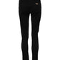 Black Cotton Logo Skinny Mid Waist Denim Jeans