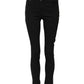 Black Cotton Skinny Mid Waist Denim Jeans