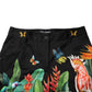 Black Cotton Tropical Mid Waist Pants