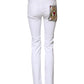 White GRACE Mid Waisted Skinny Denim Jeans