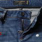 Blue Cotton Low Waist Skinny Denim Jeans