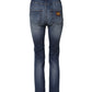 Blue Rhinestone Embellished Denim Jeans