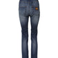 Blue Rhinestone Embellished Denim Jeans