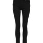 Black Cotton Logo Skinny Mid Waist Denim Jeans