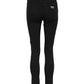 Black Cotton Logo Skinny Mid Waist Denim Jeans