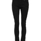 Black Cotton Logo Skinny Mid Waist Denim Jeans