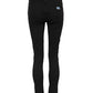 Black Cotton Logo Skinny Mid Waist Denim Jeans