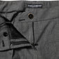 Gray Checkered High Waist Flared Pants