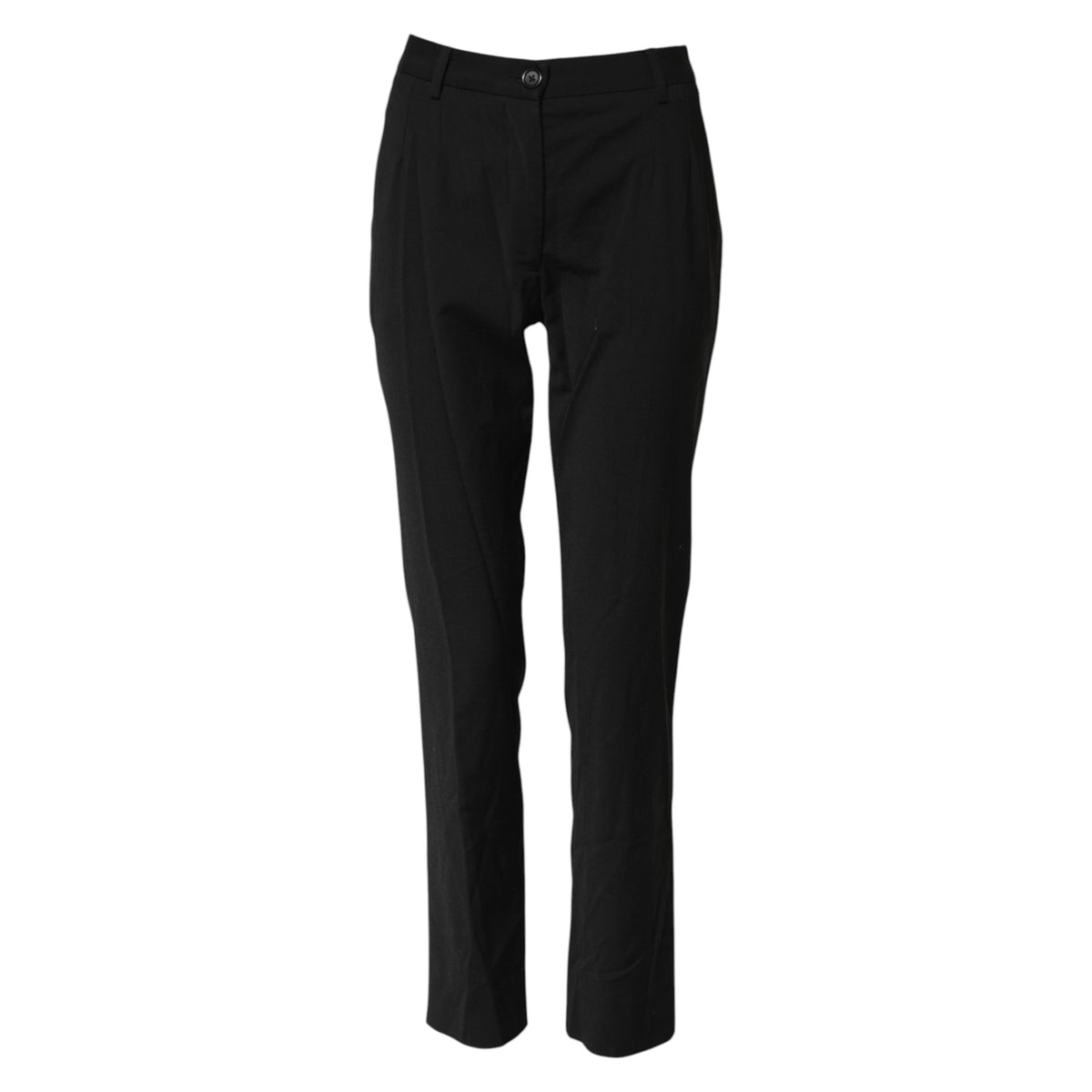 Black STAFF Mid Waist Tapered Pants