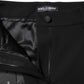 Black Wool High Waist Formal Pants