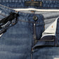 Blue Play Card Embroidery Skinny Denim Jeans