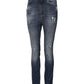Blue Cotton HighWaist Skinny Denim Jeans