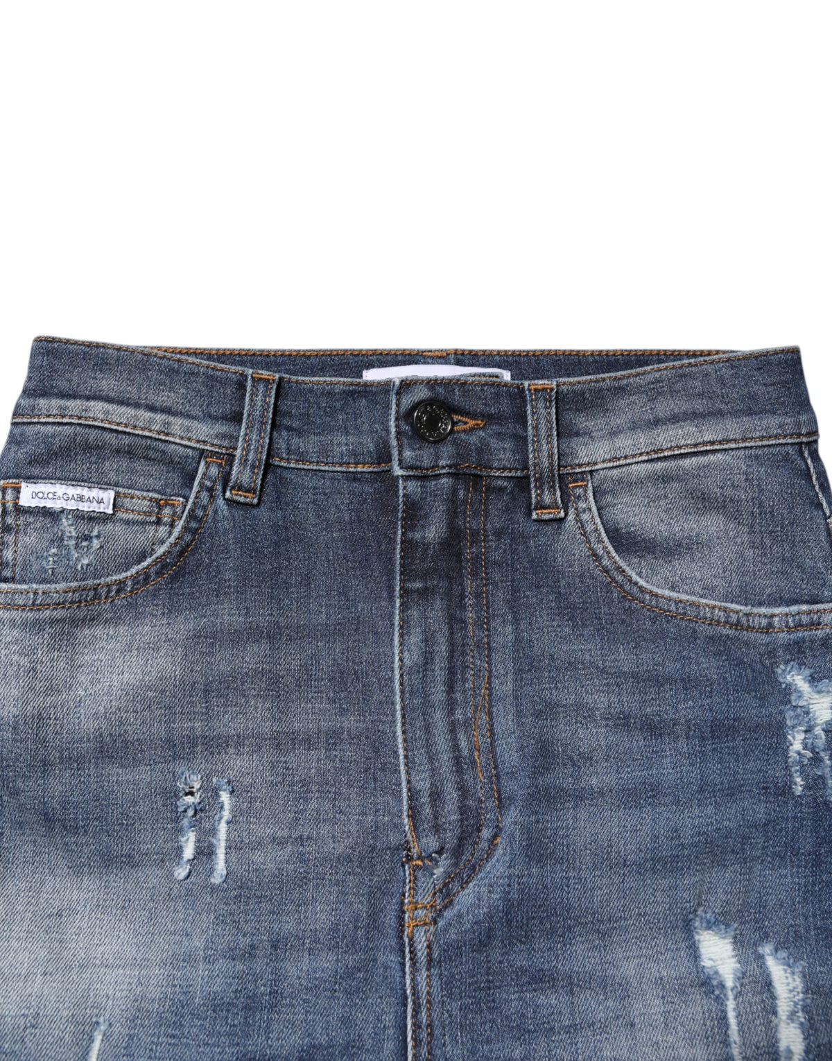 Blue Cotton HighWaist Skinny Denim Jeans