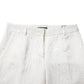 White Cotton Floral Jacquard Pants