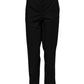 Black Cotton High Waist Formal Pants