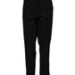 Black Cotton High Waist Formal Pants
