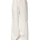 White Viscose Wide Leg Pull On Pants