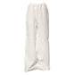 White Viscose Wide Leg Pull On Pants